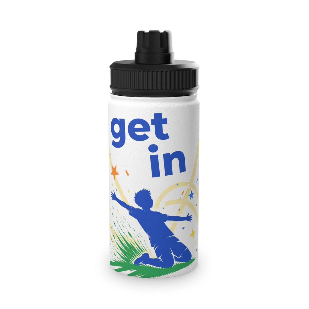 Get In! Personalised Kids Water Bottle – Stainless Steel Football Bottle