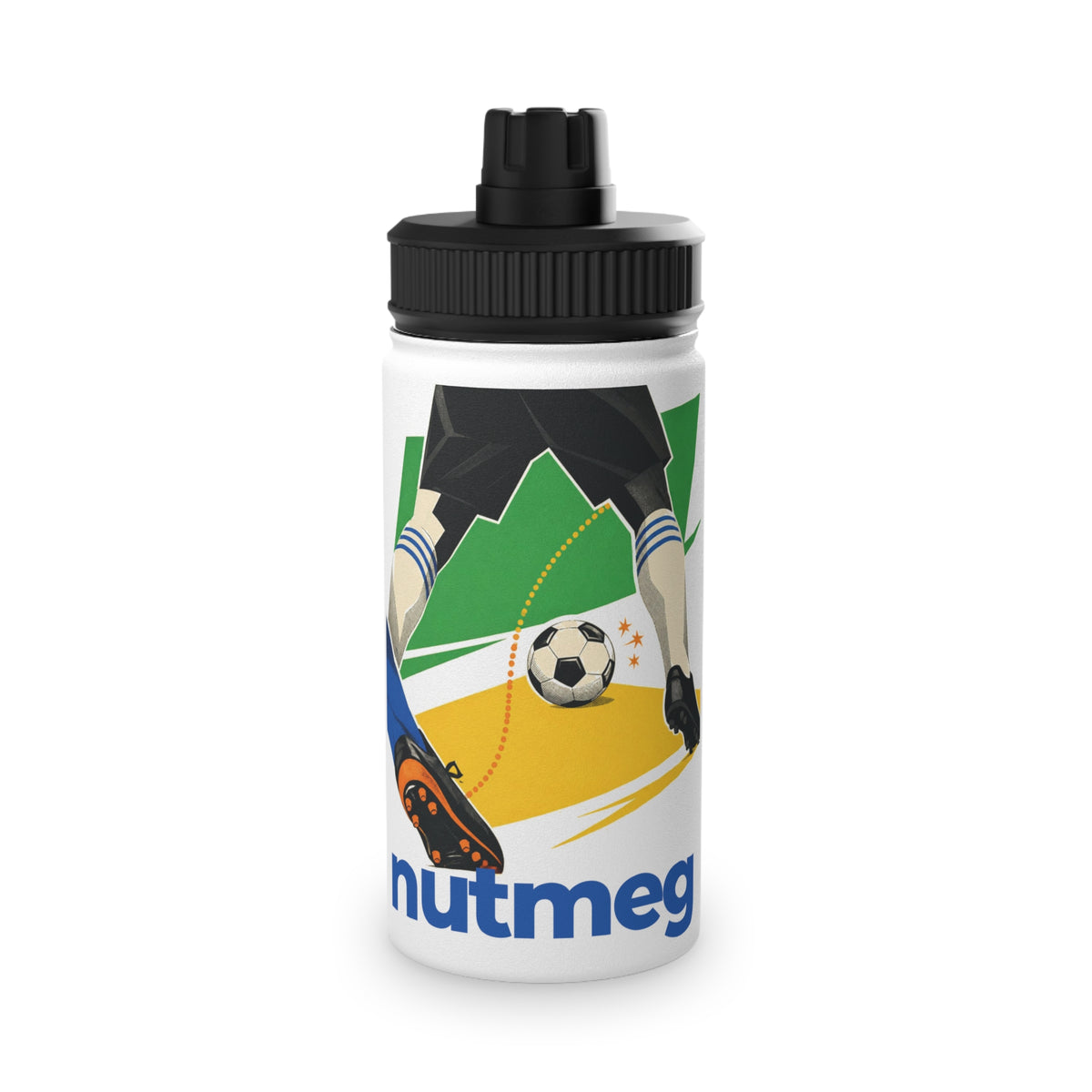 Nutmeg Personalised Kids Water Bottle – Stainless Steel Football Bottle