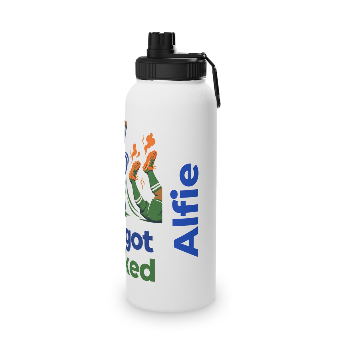 Bro Got Cooked Personalised Kids Water Bottle – Stainless Steel Football Bottle