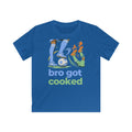 Funny Kids Football T-Shirt – "Bro Got Cooked" Goal Celebration Tee | Boys & Girls Gift