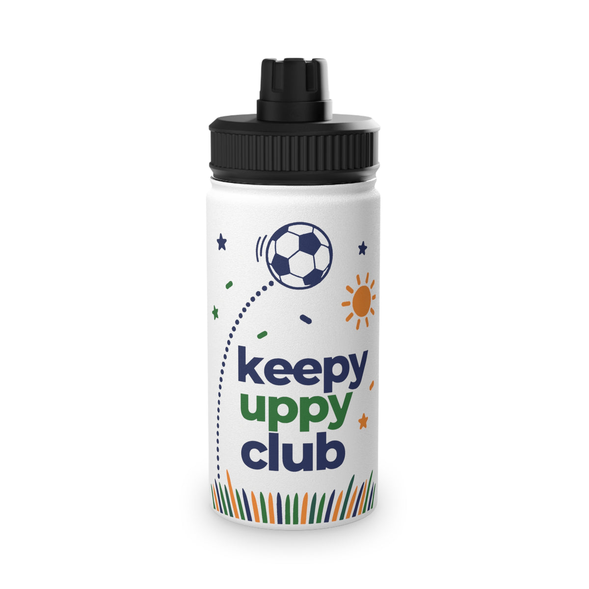 Keepy Uppy Club Personalised Kids Water Bottle – Stainless Steel Football Bottle