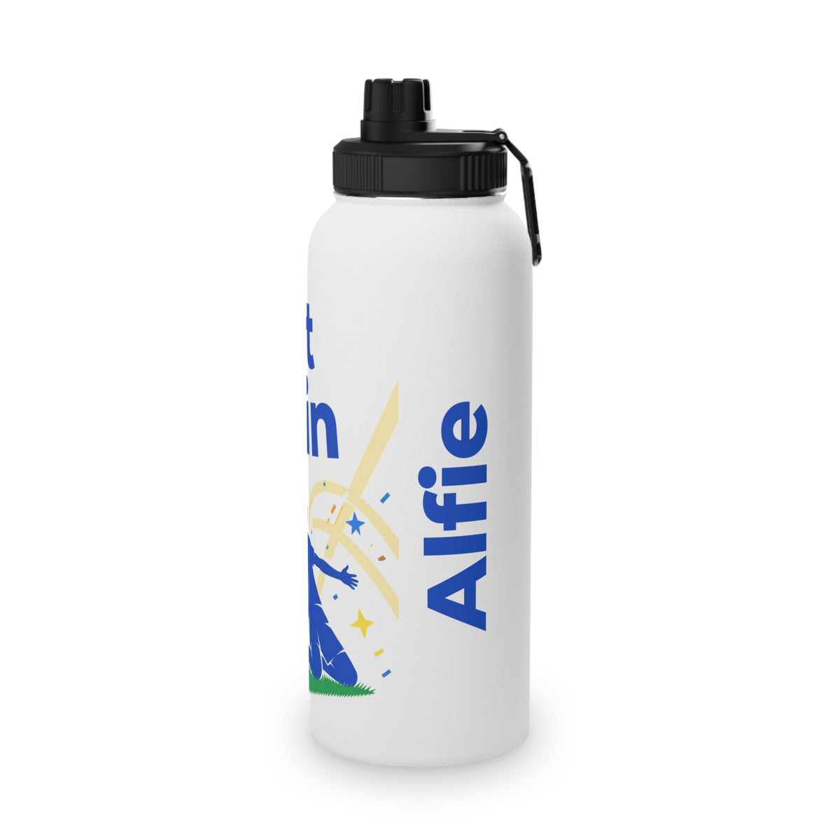Get In! Personalised Kids Water Bottle – Stainless Steel Football Bottle