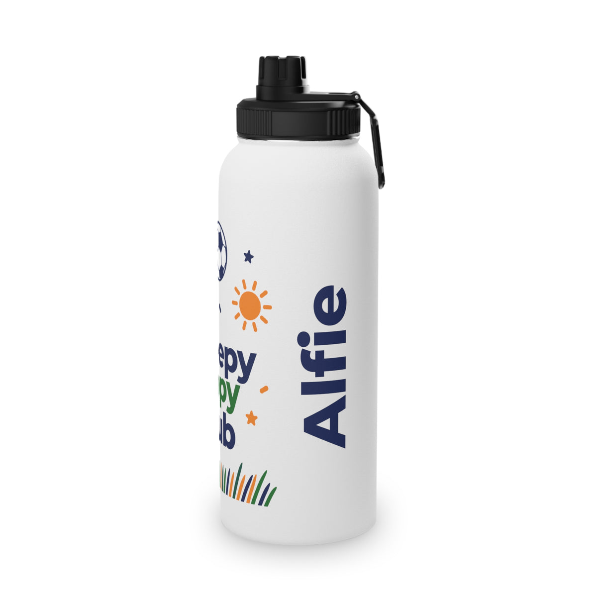 Keepy Uppy Club Personalised Kids Water Bottle – Stainless Steel Football Bottle
