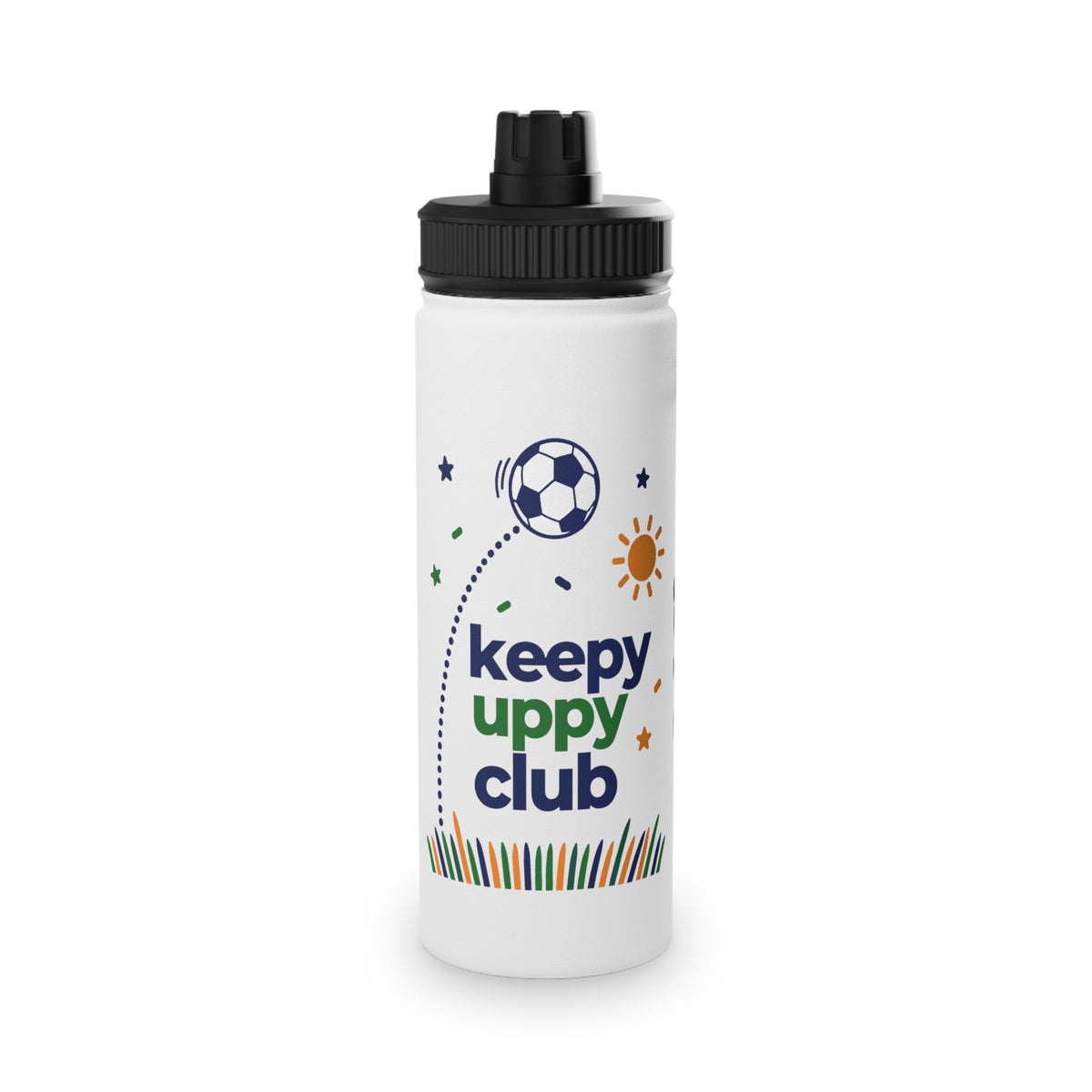 Keepy Uppy Club Personalised Kids Water Bottle – Stainless Steel Football Bottle