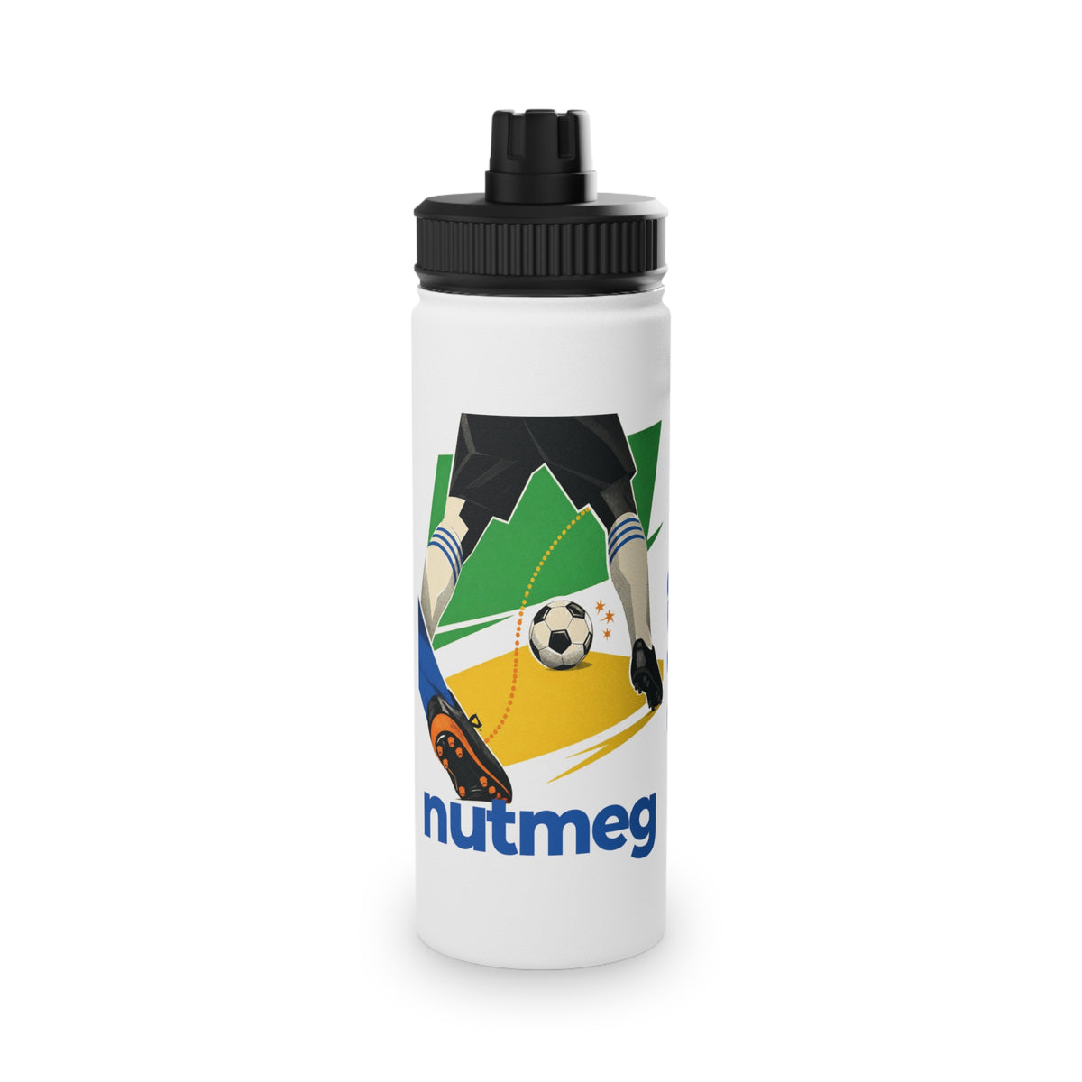 Nutmeg Personalised Kids Water Bottle – Stainless Steel Football Bottle