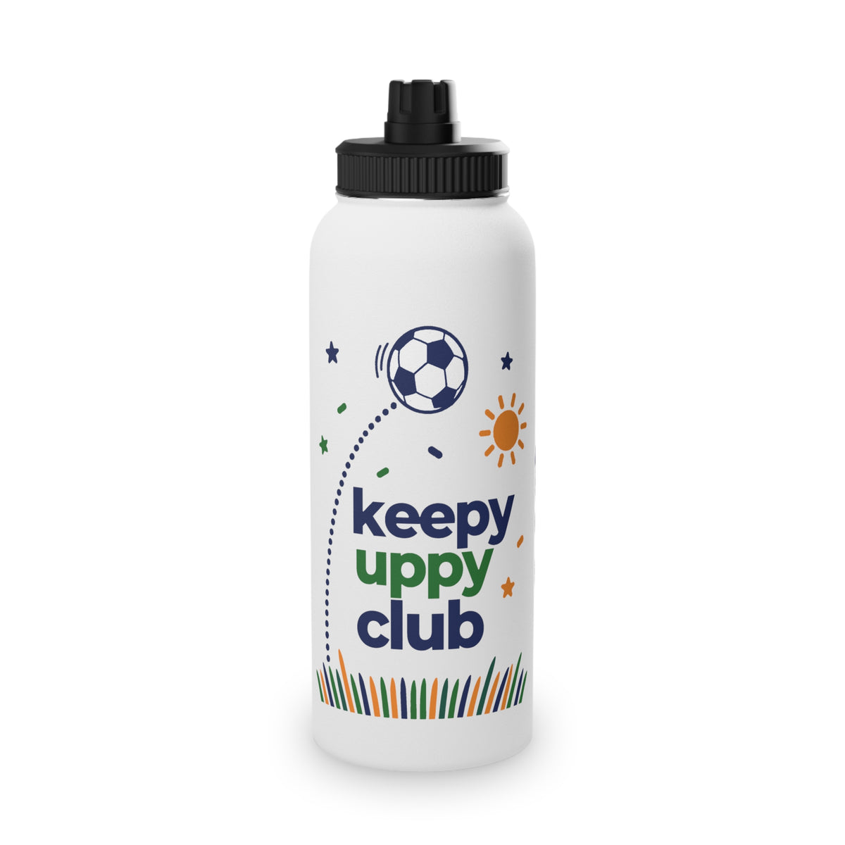 Keepy Uppy Club Personalised Kids Water Bottle – Stainless Steel Football Bottle