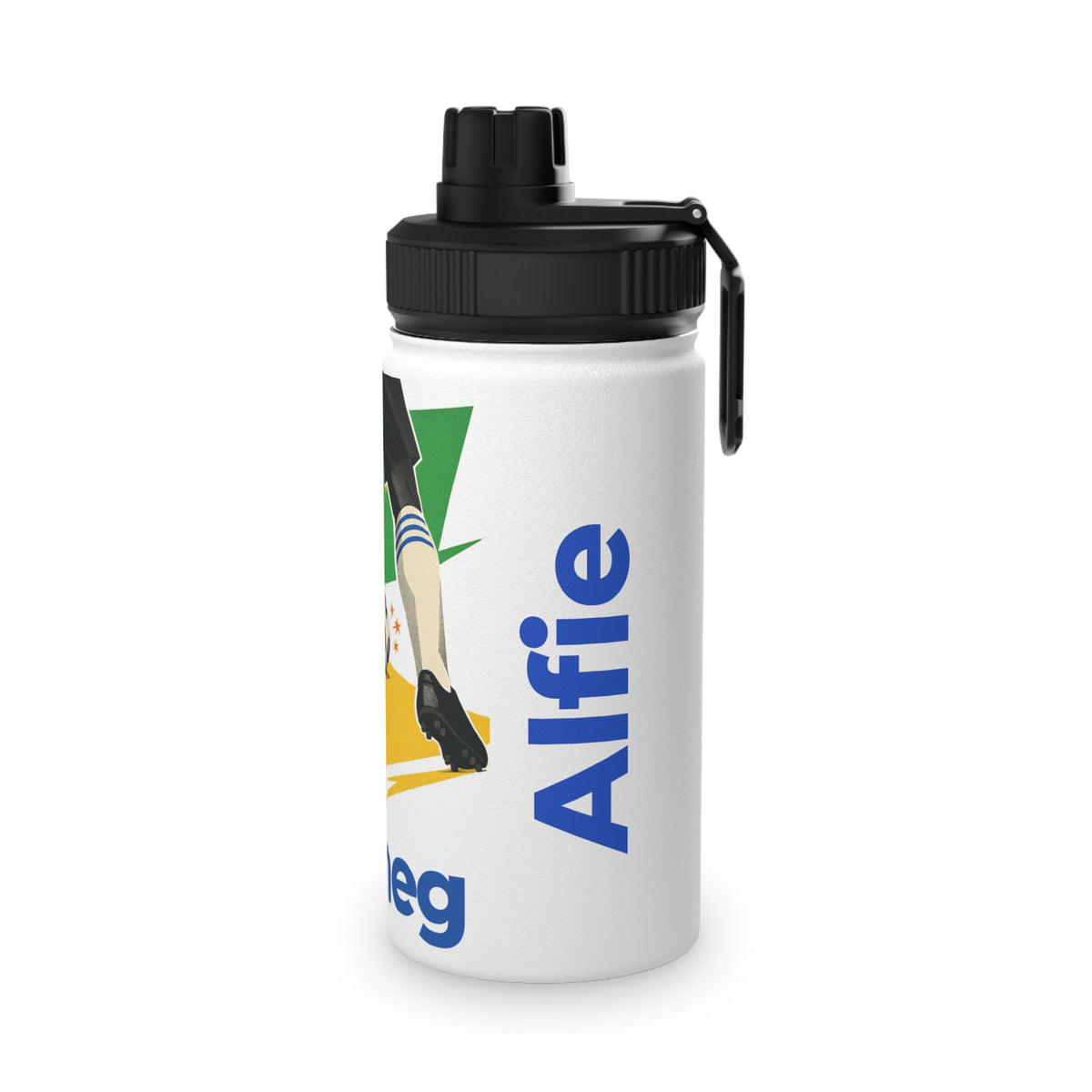 Nutmeg Personalised Kids Water Bottle – Stainless Steel Football Bottle