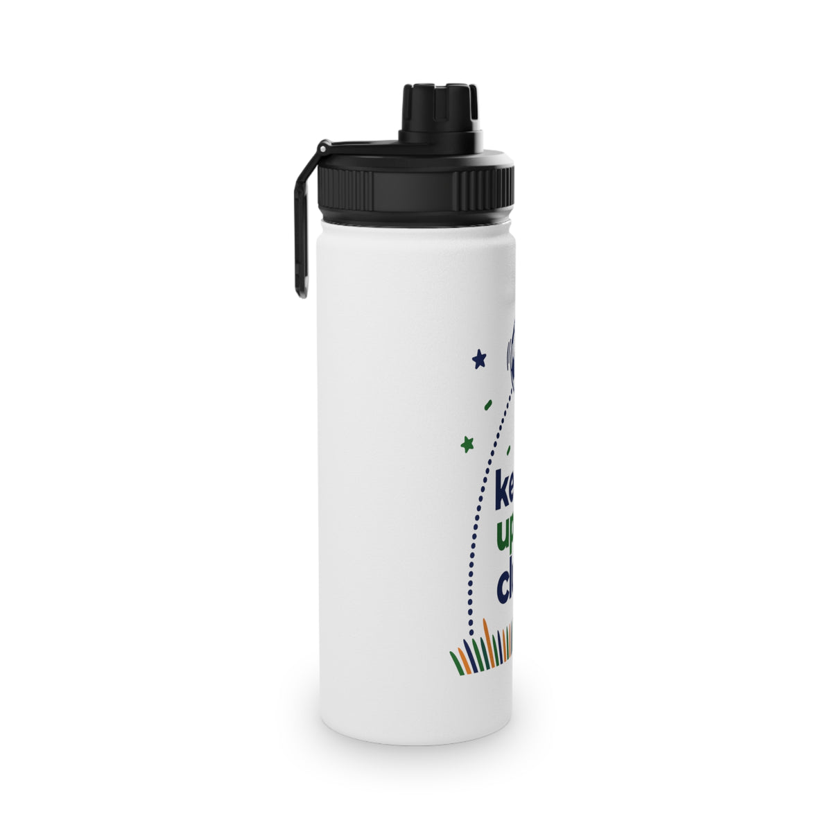 Keepy Uppy Club Personalised Kids Water Bottle – Stainless Steel Football Bottle