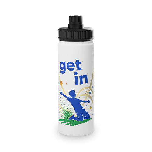 Get In! Personalised Kids Water Bottle – Stainless Steel Football Bottle