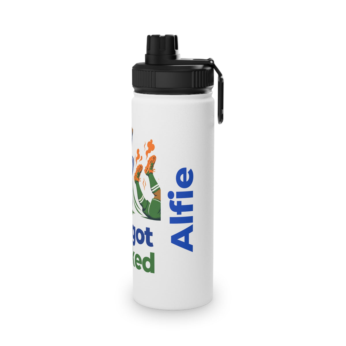 Bro Got Cooked Personalised Kids Water Bottle – Stainless Steel Football Bottle