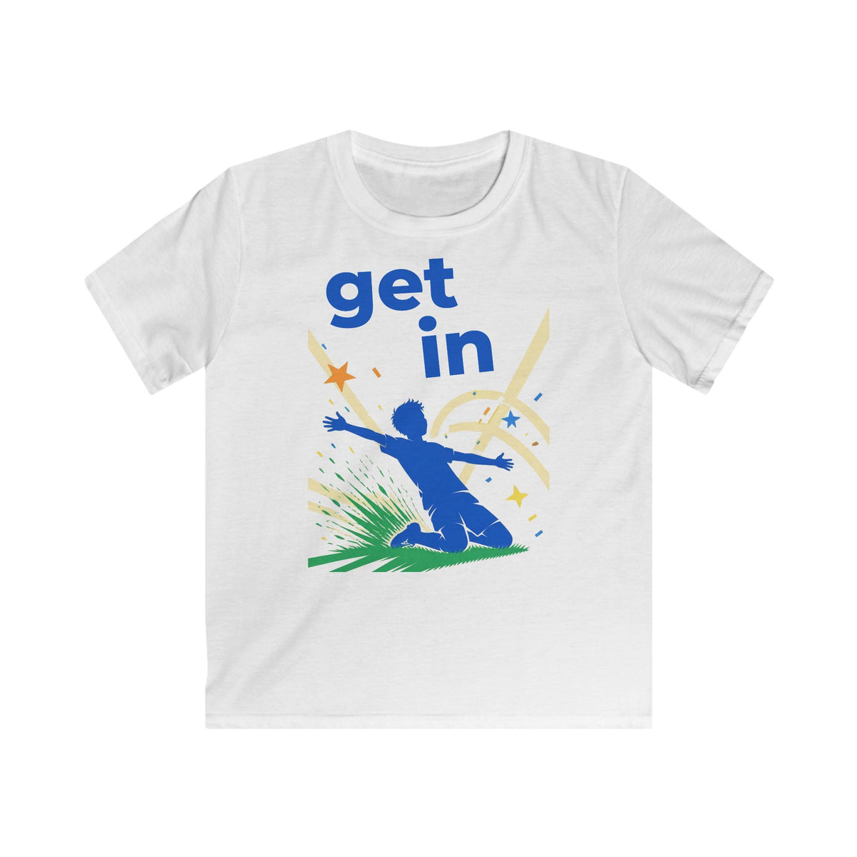 Get In! Kids Football T-Shirt – Goal Celebration Tee