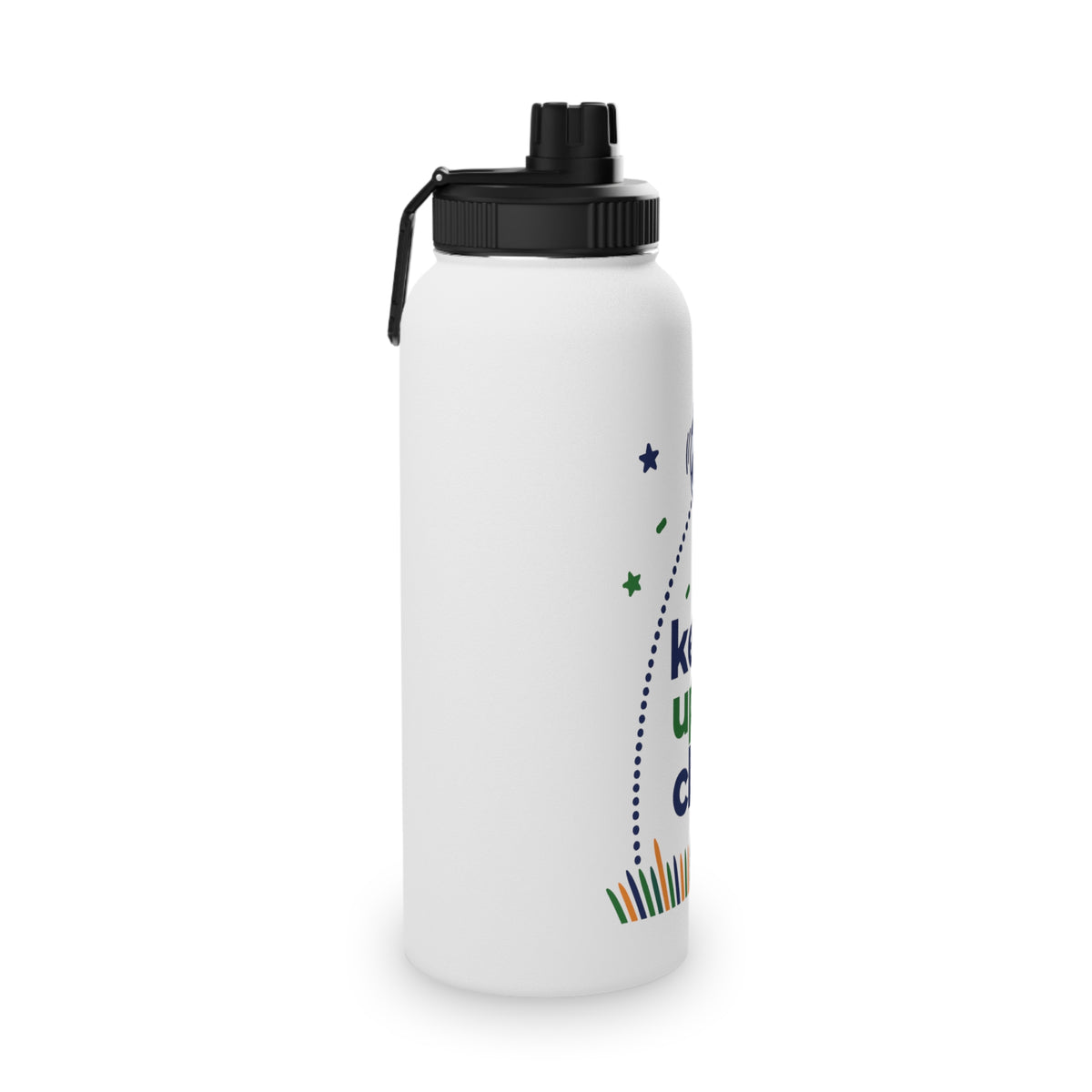 Keepy Uppy Club Personalised Kids Water Bottle – Stainless Steel Football Bottle